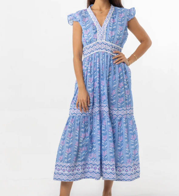 Bindu Celine Dress - Sky Blue