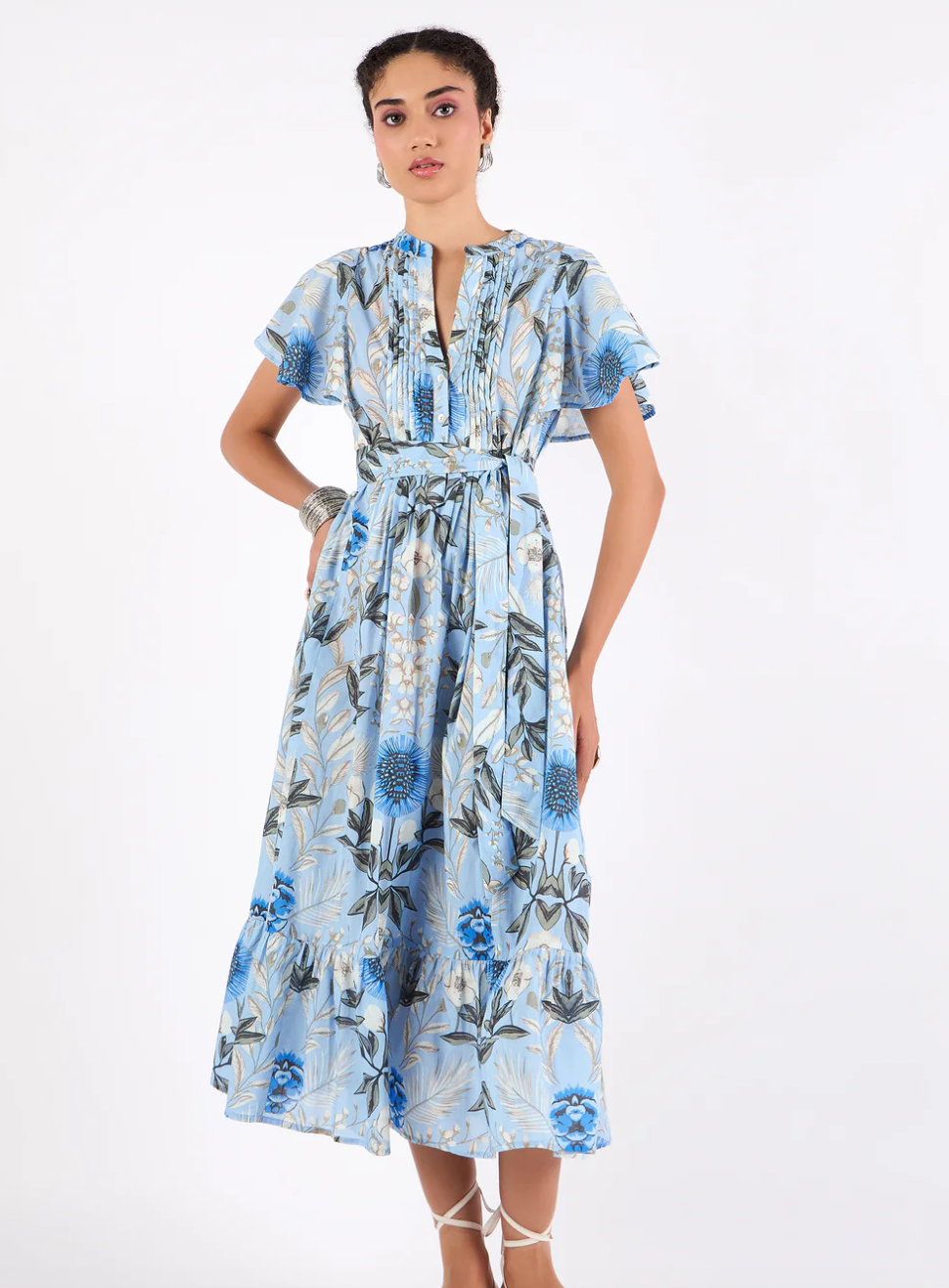 Beyond By Vera Leni Dress - Monet's Garden Blue