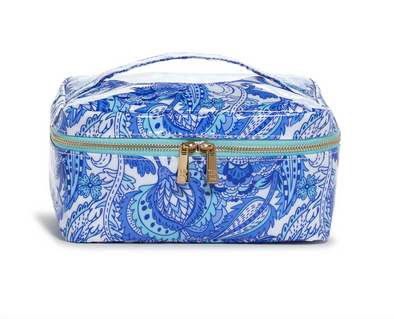TRVL LUXE GLOSS TOP HANDLE - BLUE PAISLEY