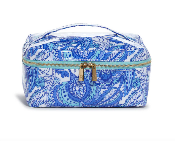 TRVL LUXE GLOSS TOP HANDLE - BLUE PAISLEY