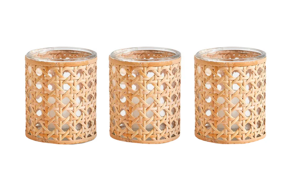 Two's Company S/3 Rattan Votive