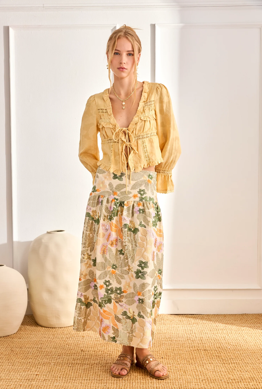 NKN Nekane Sequin Embroidered Skirt