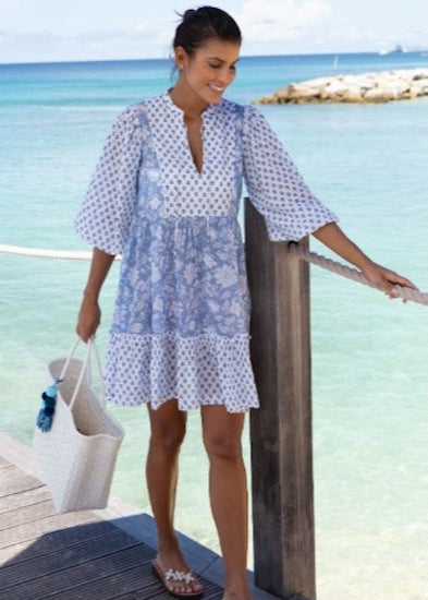 Aspiga Marina Dress - Blue/White