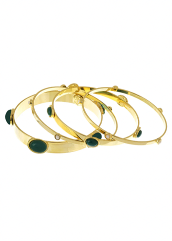 Nadia Gimenes Pampelonne Bracelets - Gold/Green