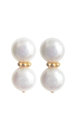 Julie Ryan Amy Earrings - White Pearl