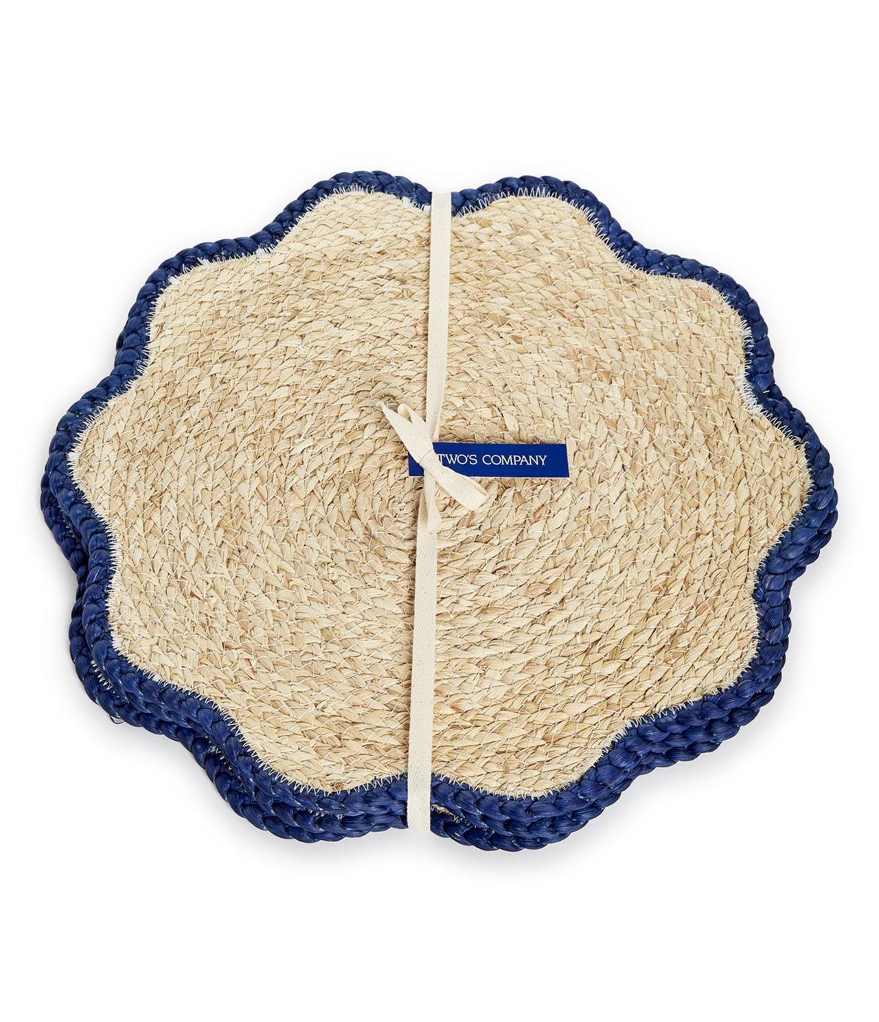 Two's Company Scalloped Edge Placemats (Set of 4)