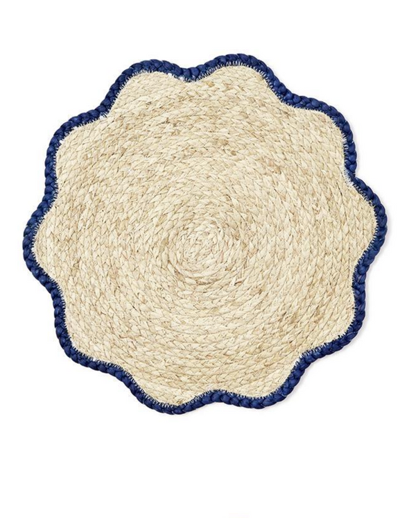Two's Company Scalloped Edge Placemats (Set of 4)