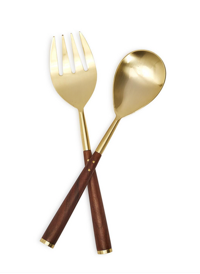 Two's Company Acacia Wood Set of 2 Servers in Gift Box