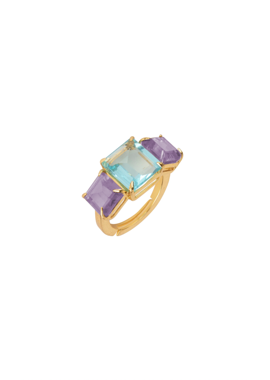 Bounkit Annette Ring - Amethyst/Blue