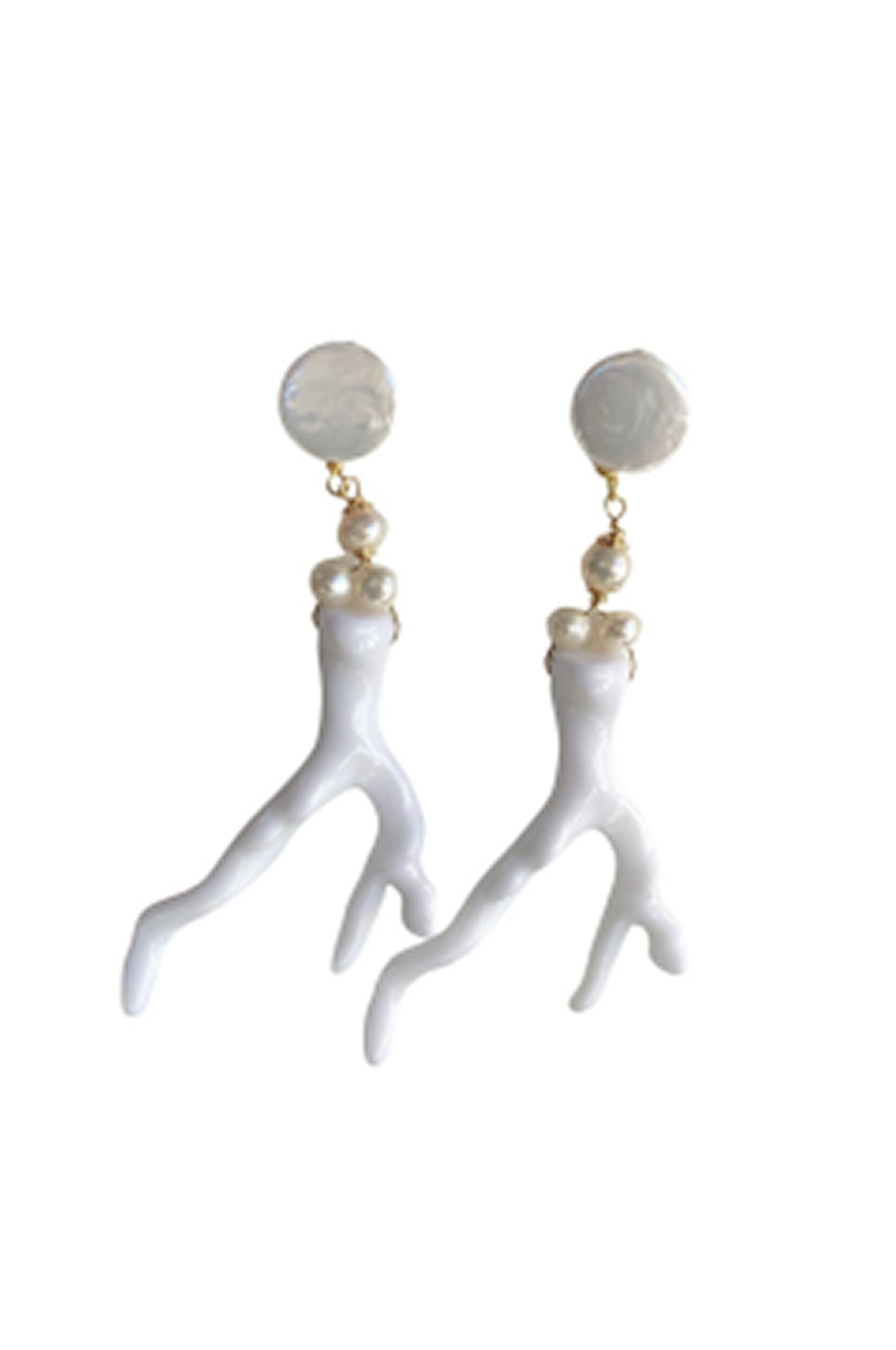 Julie Ryan Caymana Earrings - White