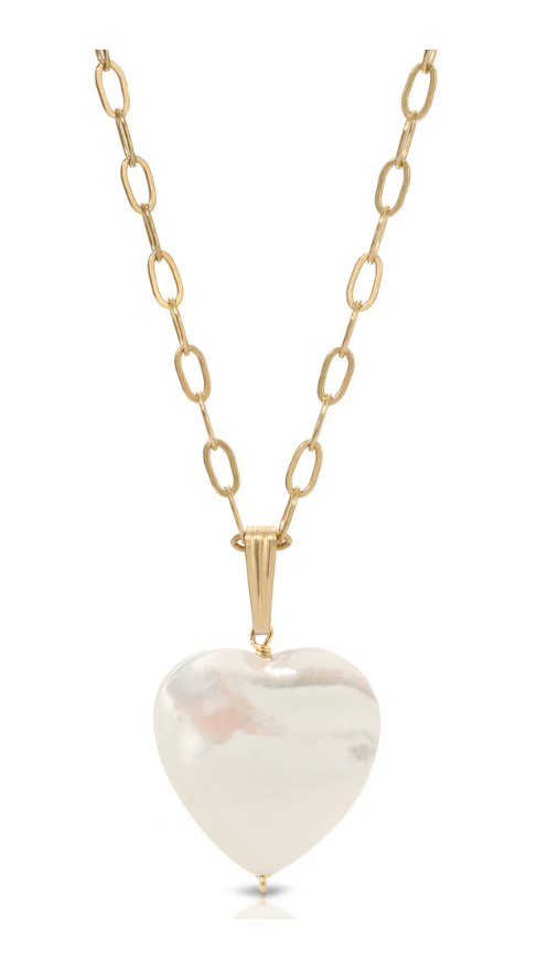 HEART Necklace - Mother of Pearl