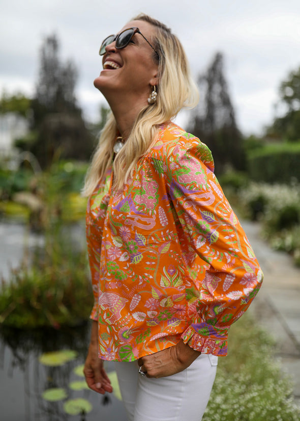 Aspen Blouse - Eden Orange