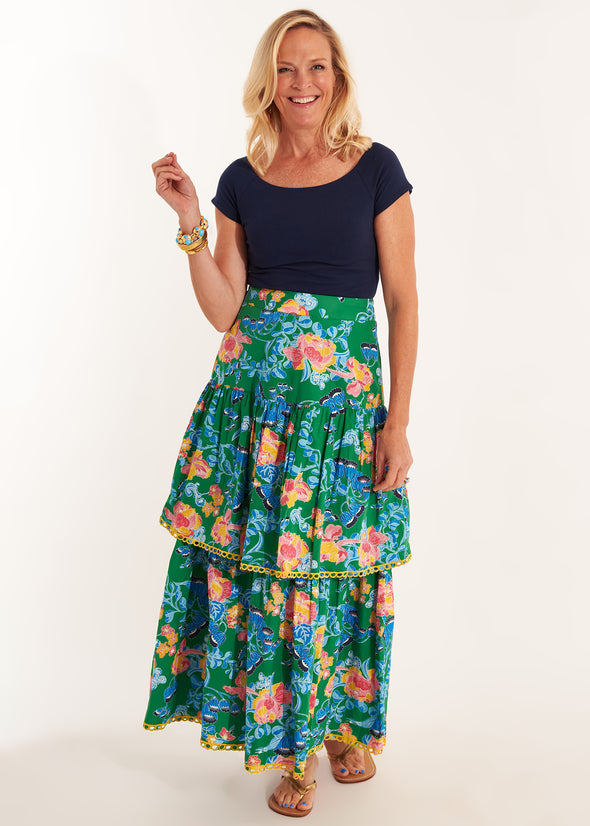 Shelley Skirt - Cordelia Green Multi