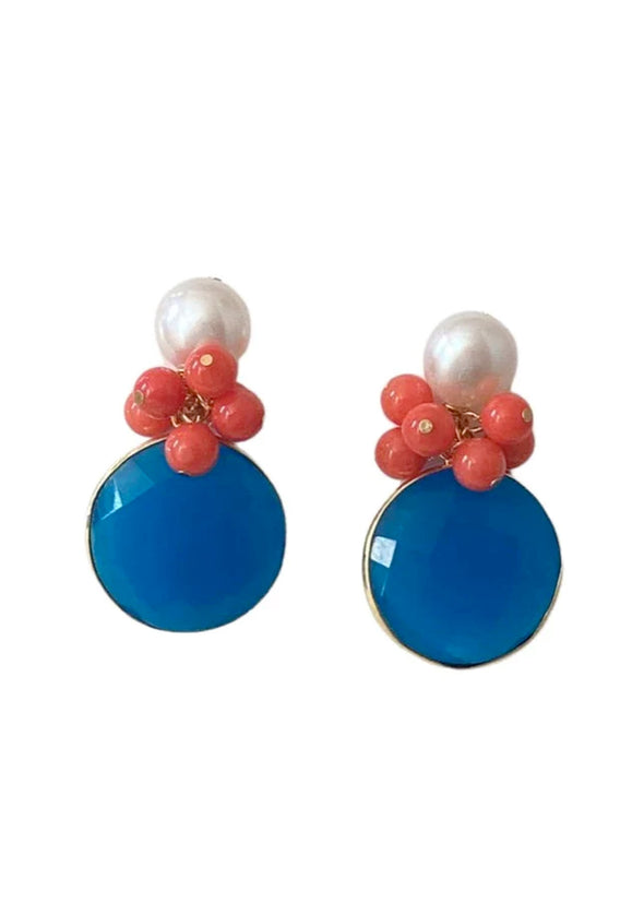 Julie Ryan Ava Royal Blue Coral Earring