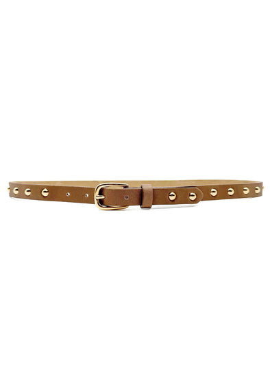 Streets Ahead Milli Belt - Taupe with Gold Studs