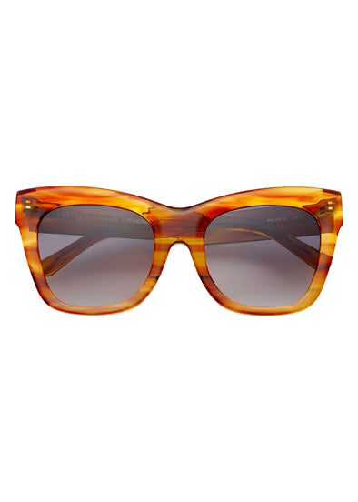 Freyrs Palermo Acetate Oversized Cat Eye Sunglasses - Brown