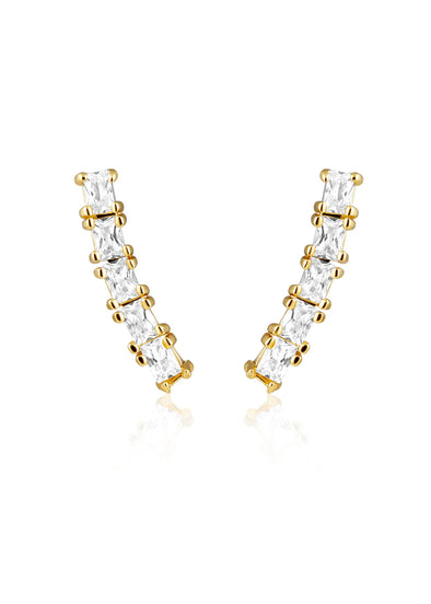 Sahira Millie Bar Studs - Gold