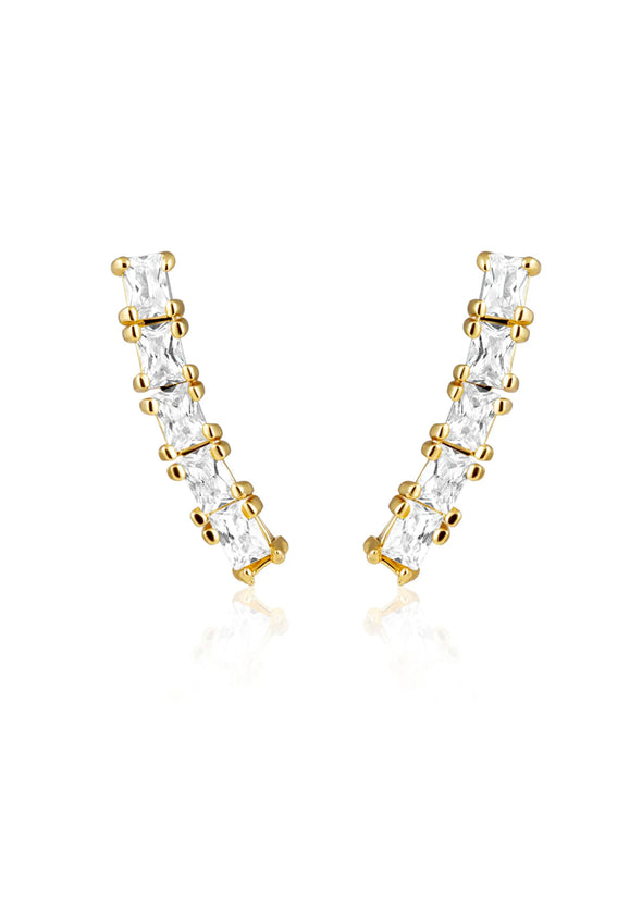 Sahira Millie Bar Studs - Gold