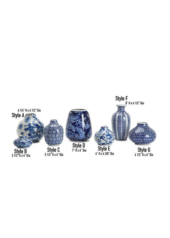 Two's Company Blue and White Vase