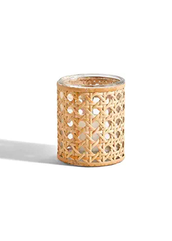 Two's Company Lumingnon Cane Webbing Candleholder/Vase
