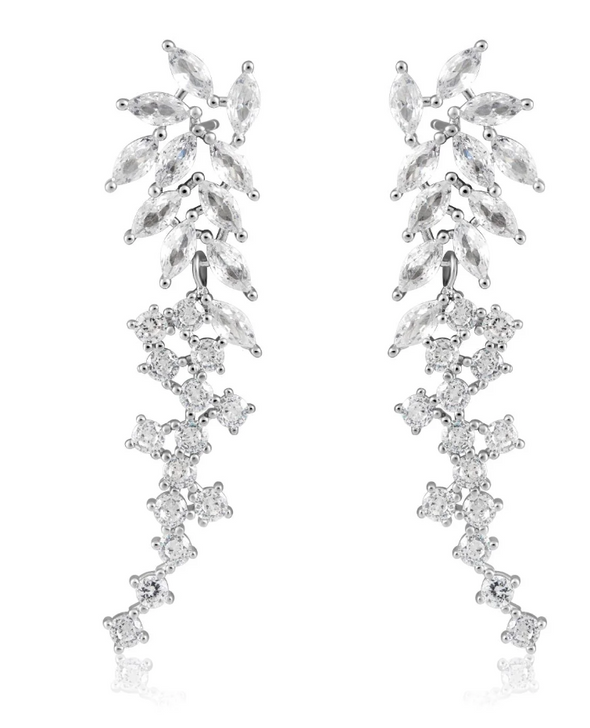 Sahira Violetta Cz Earring - Silver