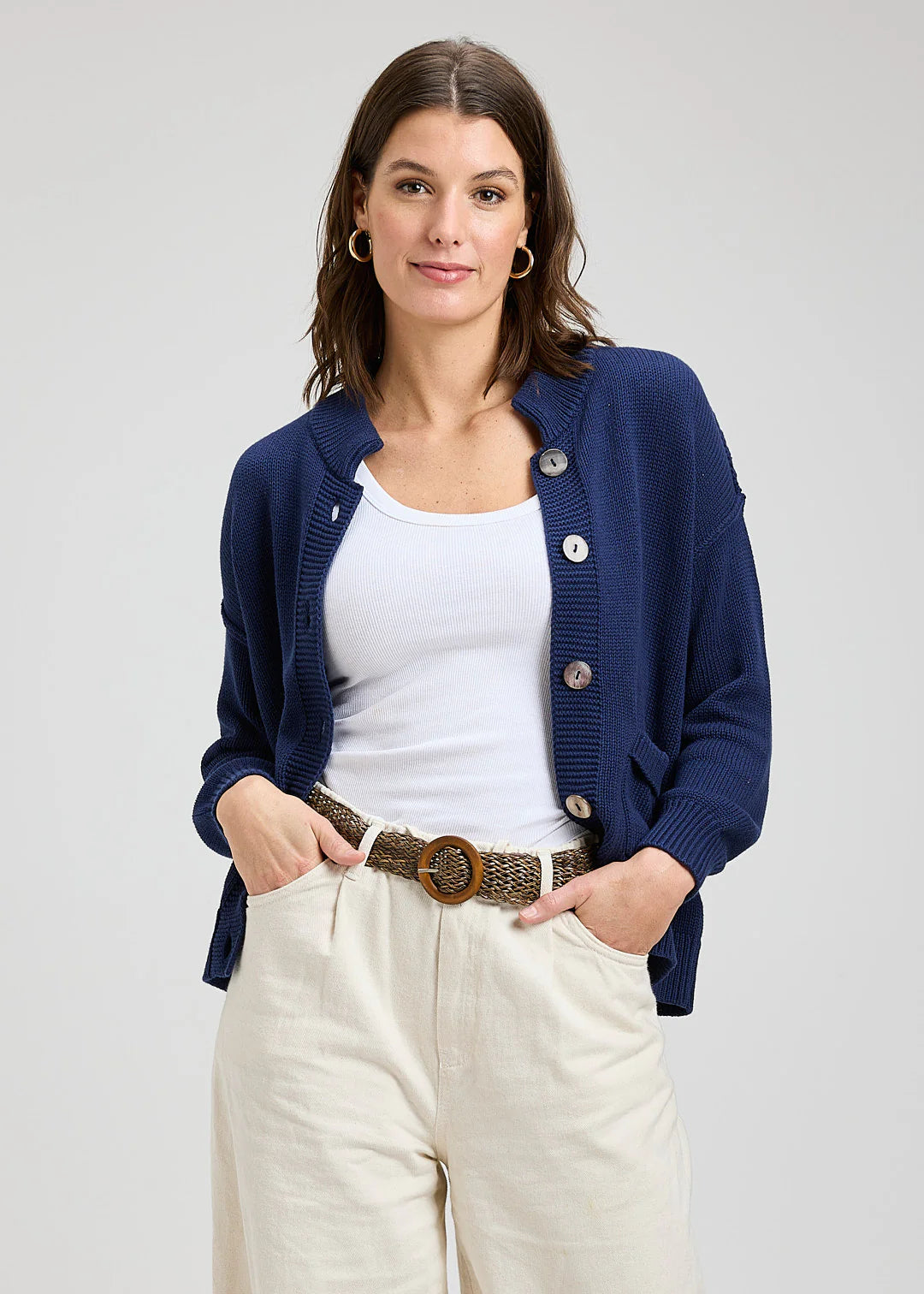 Zaket and Plover Old Money Cardigan - Marine
