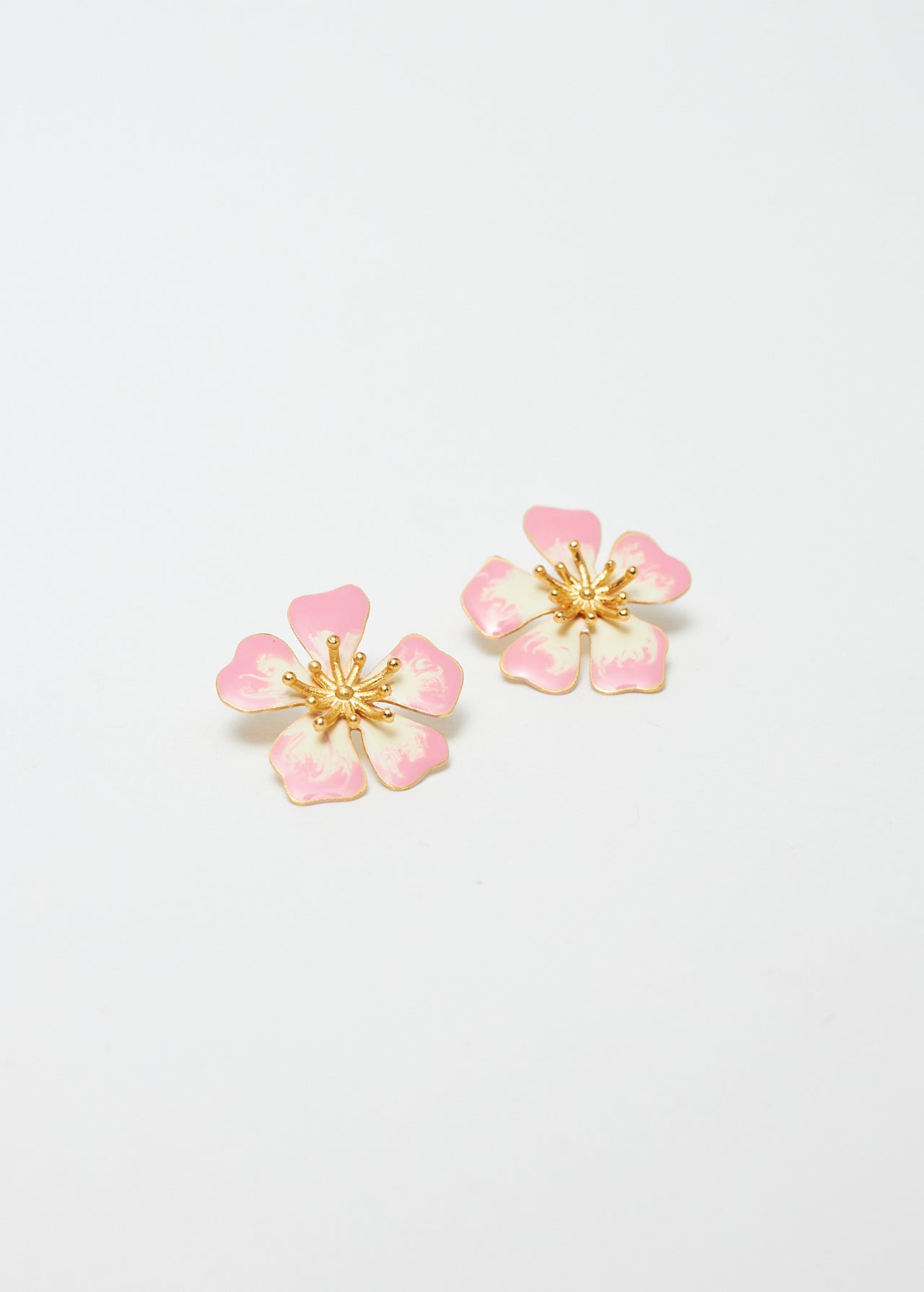 Sara and Flora Aurora Midi Stud Earring - Pink
