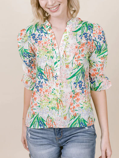 La Roque Betsy Blouse - Beachhouse Floral