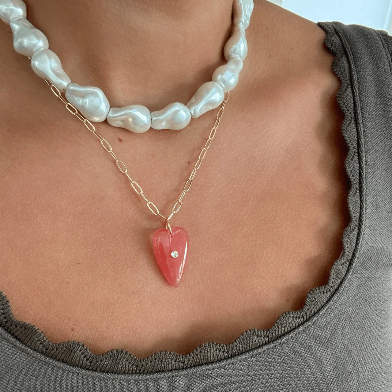 Bracha Linny Heart Necklace