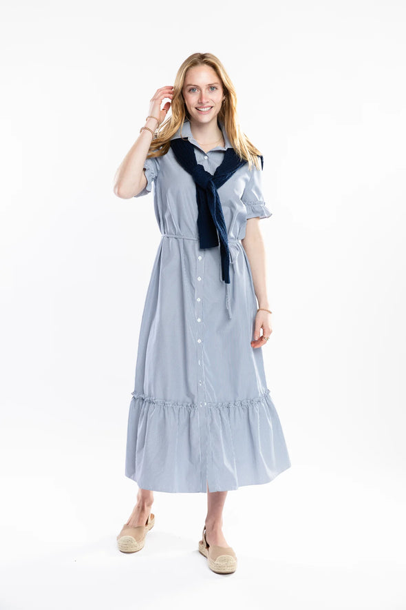 Burgess Carly Dress - Navy/White