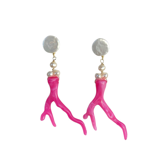 Julie Ryan Caymana Earrings - Hot Pink