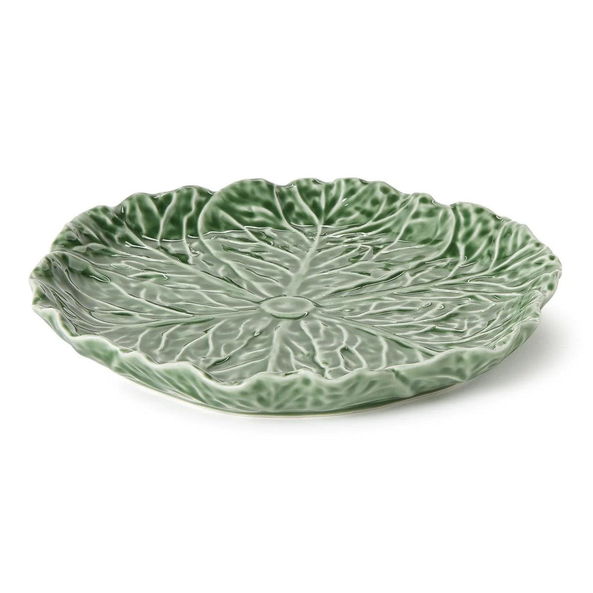 Two's Company Cruciferous Leaf Textured Plate