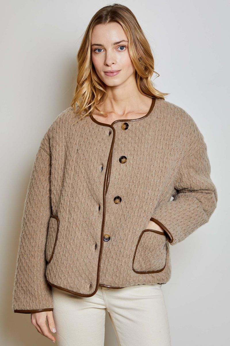 Design History Loup Sweater Jacket - Oatmeal