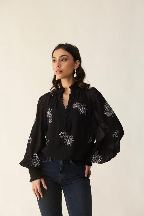 Calling June Ebony Blouse - Black