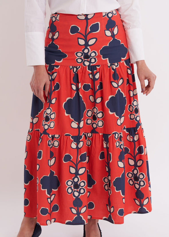 Samana Skirt - Serendipity Crimson