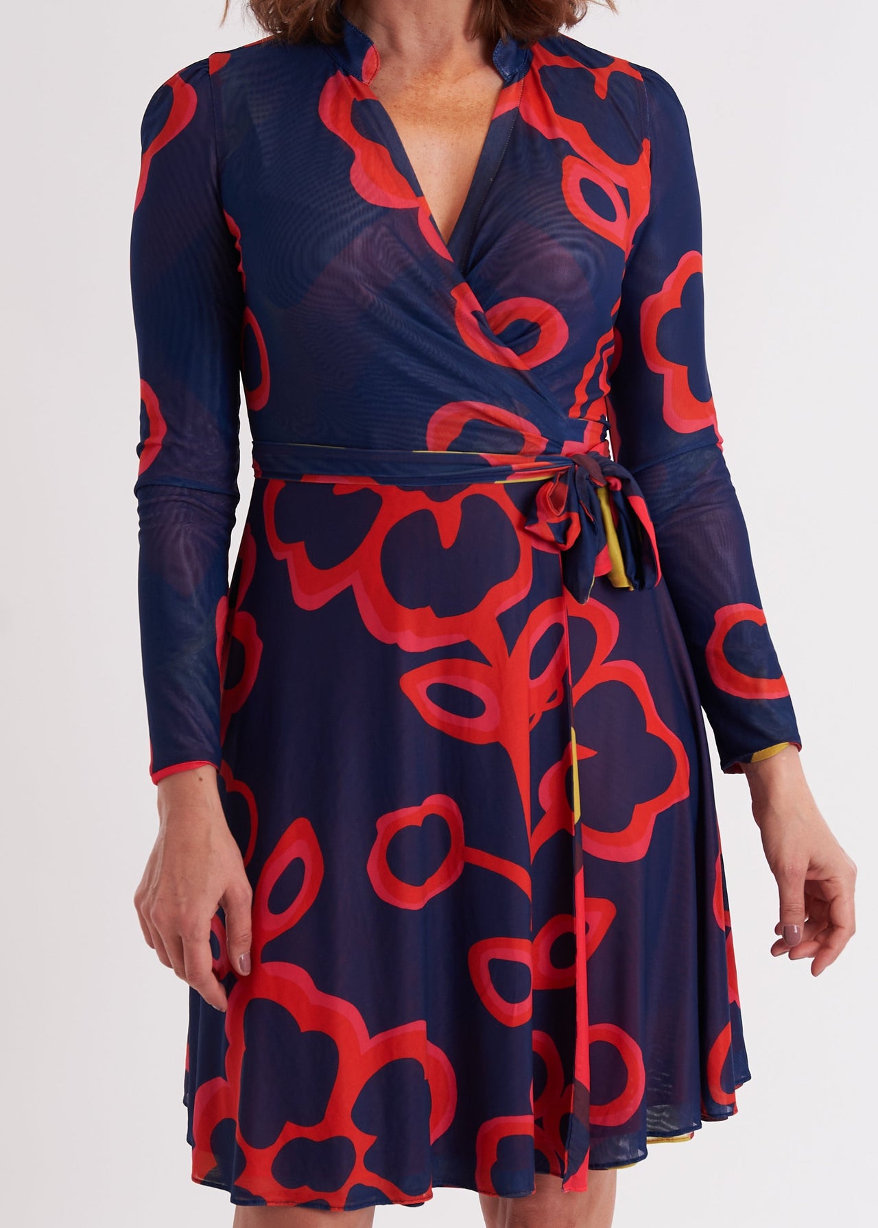 Willow Reversible Wrap Dress - Ocean Fire SAMPLE