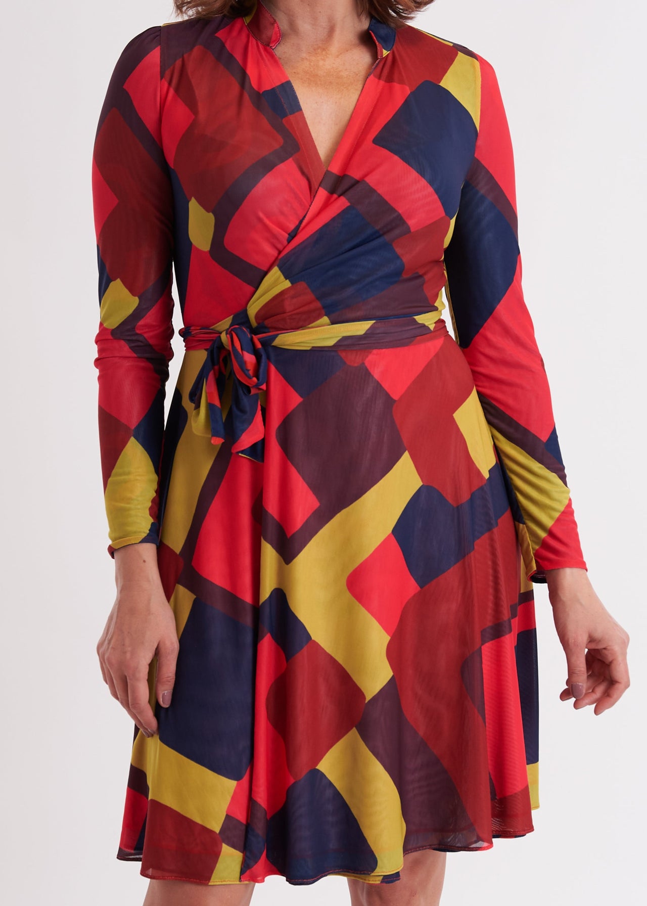 Willow Reversible Wrap Dress - Ocean Fire SAMPLE