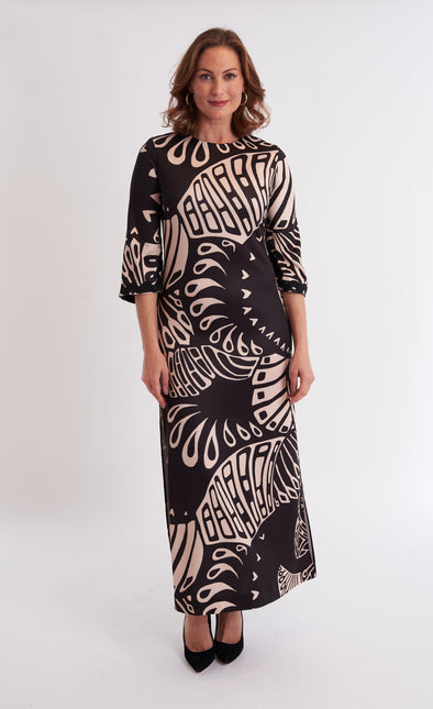 Cassandra Dress - Paddle Black