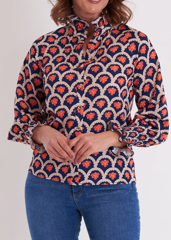 Plato Blouse - Camber Naval Blue
