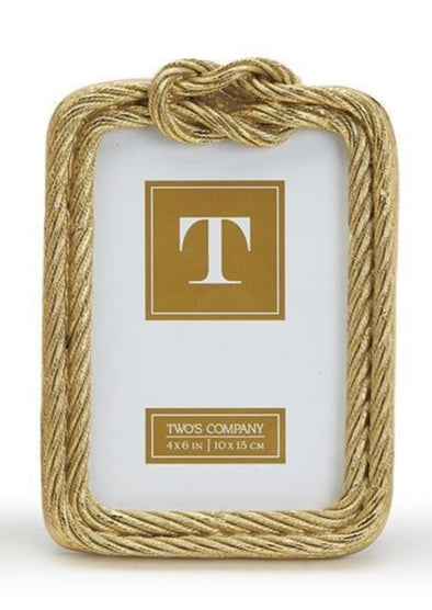 Two's Company Golden Threads Top Knot Rope Frame - Medium