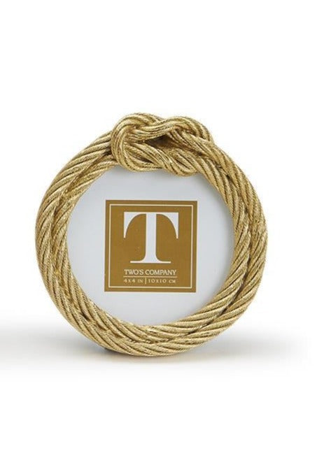 Two's Company Golden Threads Top Knot Rope Frame - Small