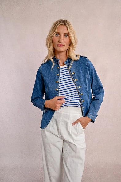 Molly Bracken Military Denim Jacket