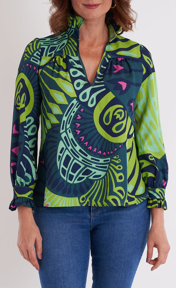 Aspen Blouse - Paddle Celadon