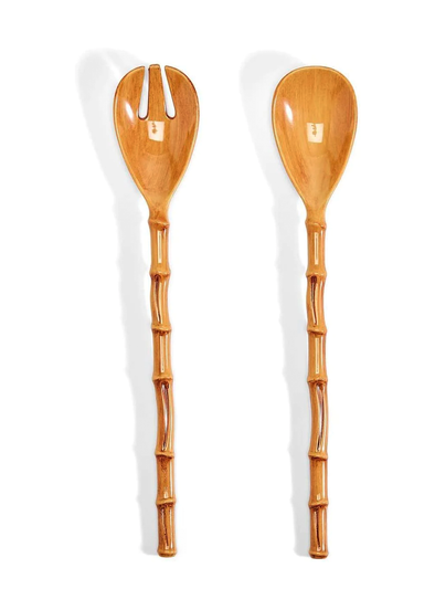 Two's Company Bamboo Touch Accent Serving Spoons - Set of 2