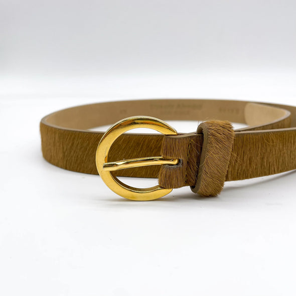 Streets Ahead Timmy Calf Hair Belt - Tan