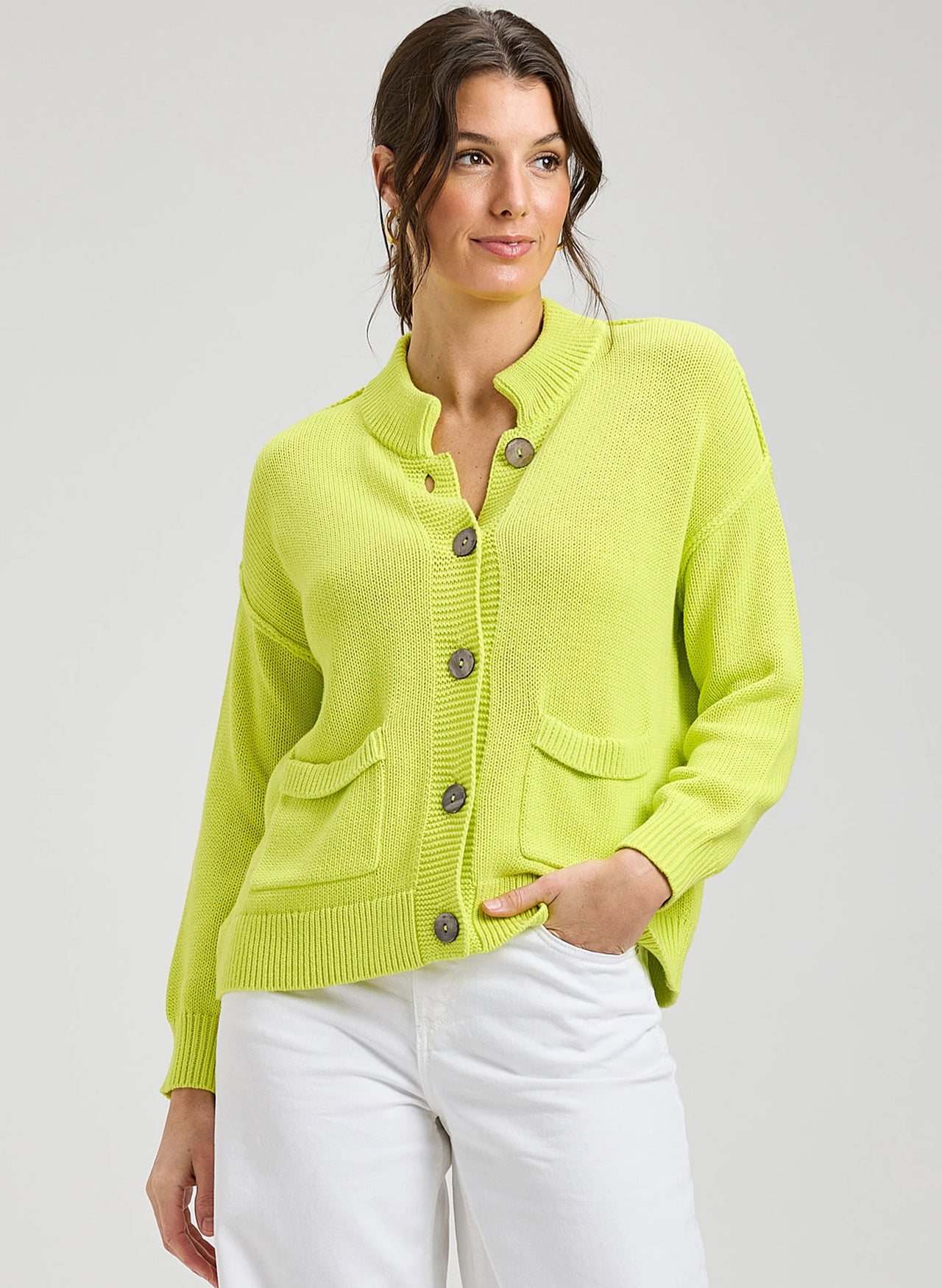 Zaket and Plover Old Money Cardigan - Citrus