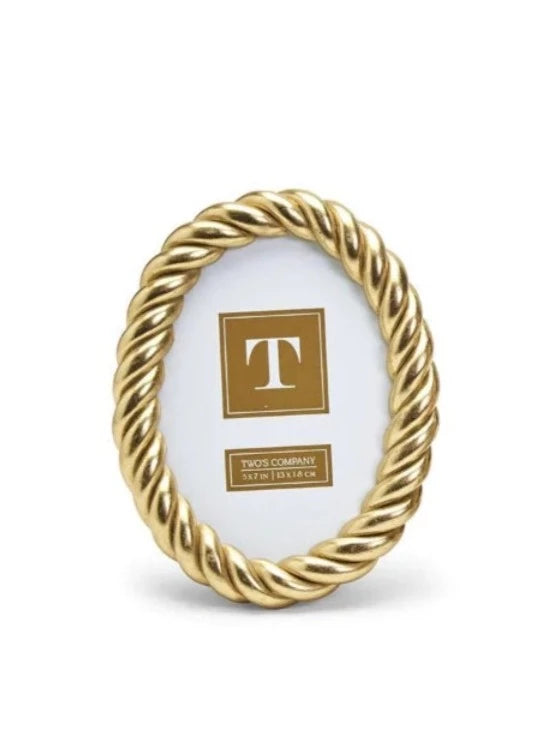 Gilded Rope Gold Finish Photo Frame - Large (5x7)