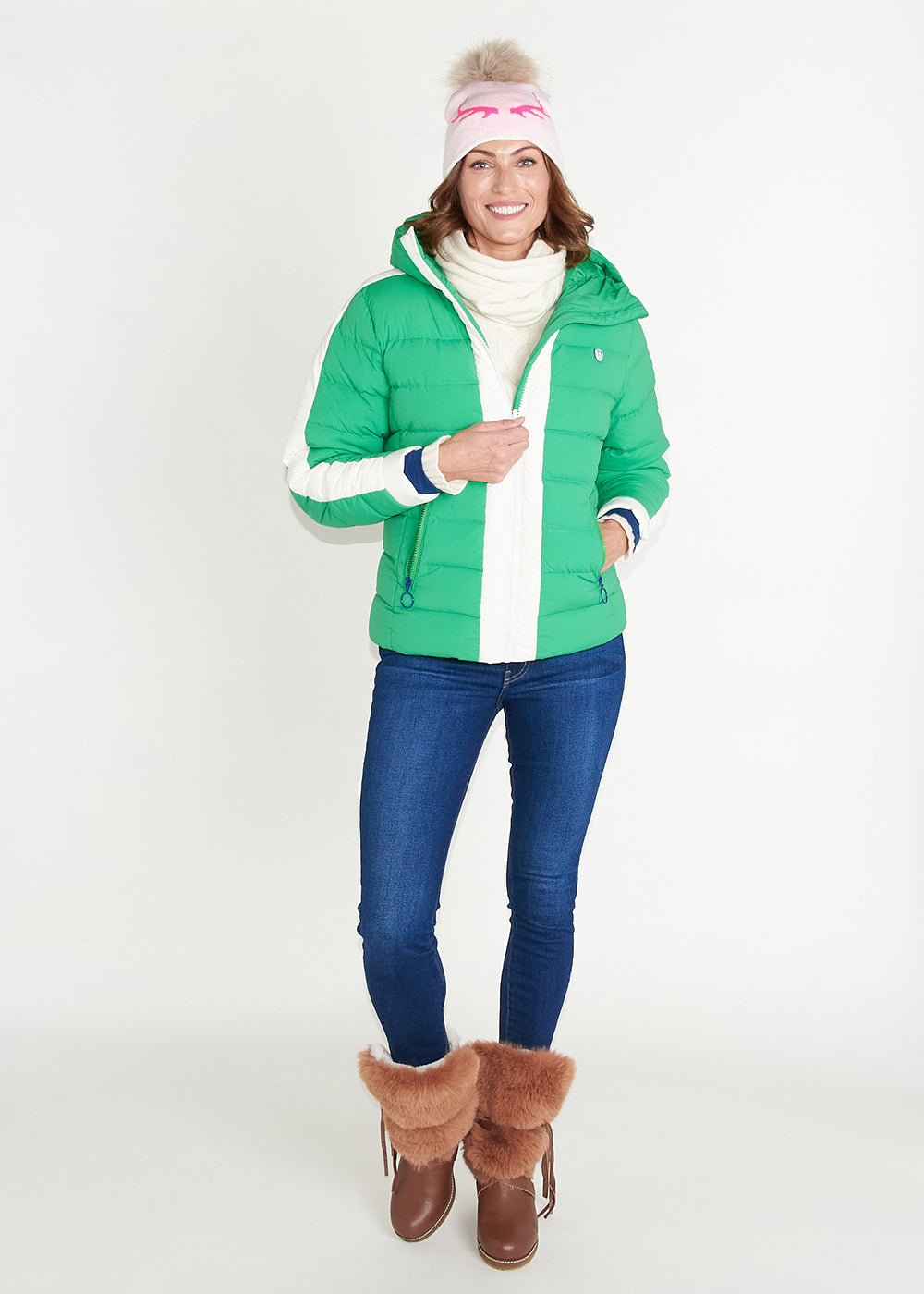 Kelly green down jacket online