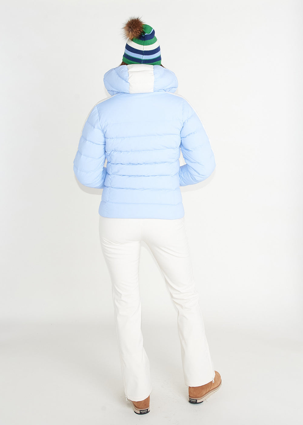 Periwinkle puffer jacket top