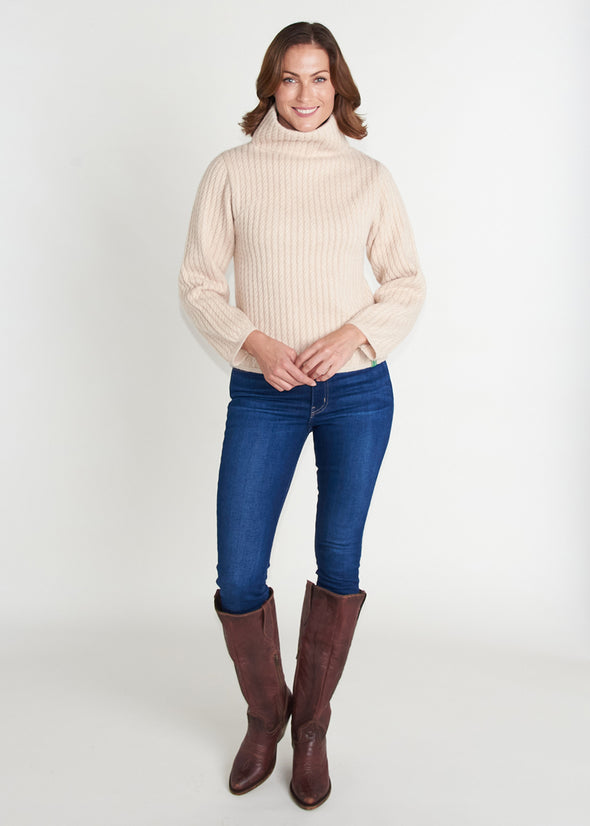 Cresta Cable Knit Sweater - Natural